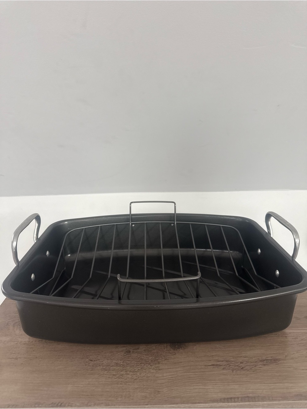 Cuisinart Black Roasting Pan with Removable Rack and Side Handles